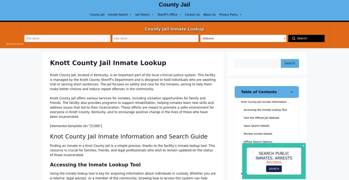 Preview of knott.countyjail.org