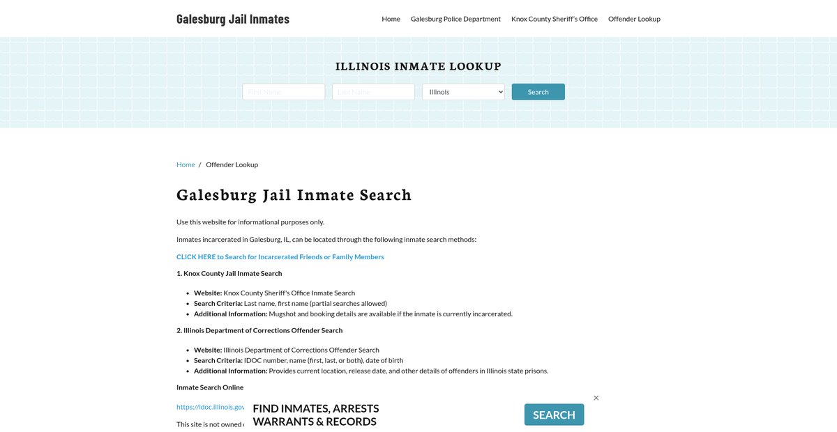 Preview of galesburgjail.org