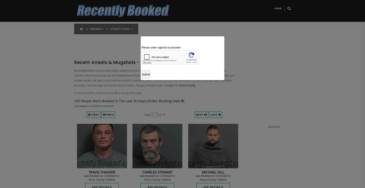 Preview of recentlybooked.com