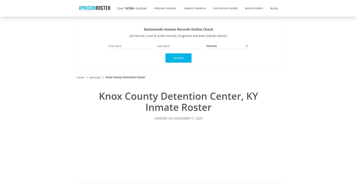Preview of prisonroster.com