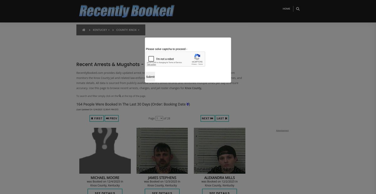 Preview of recentlybooked.com