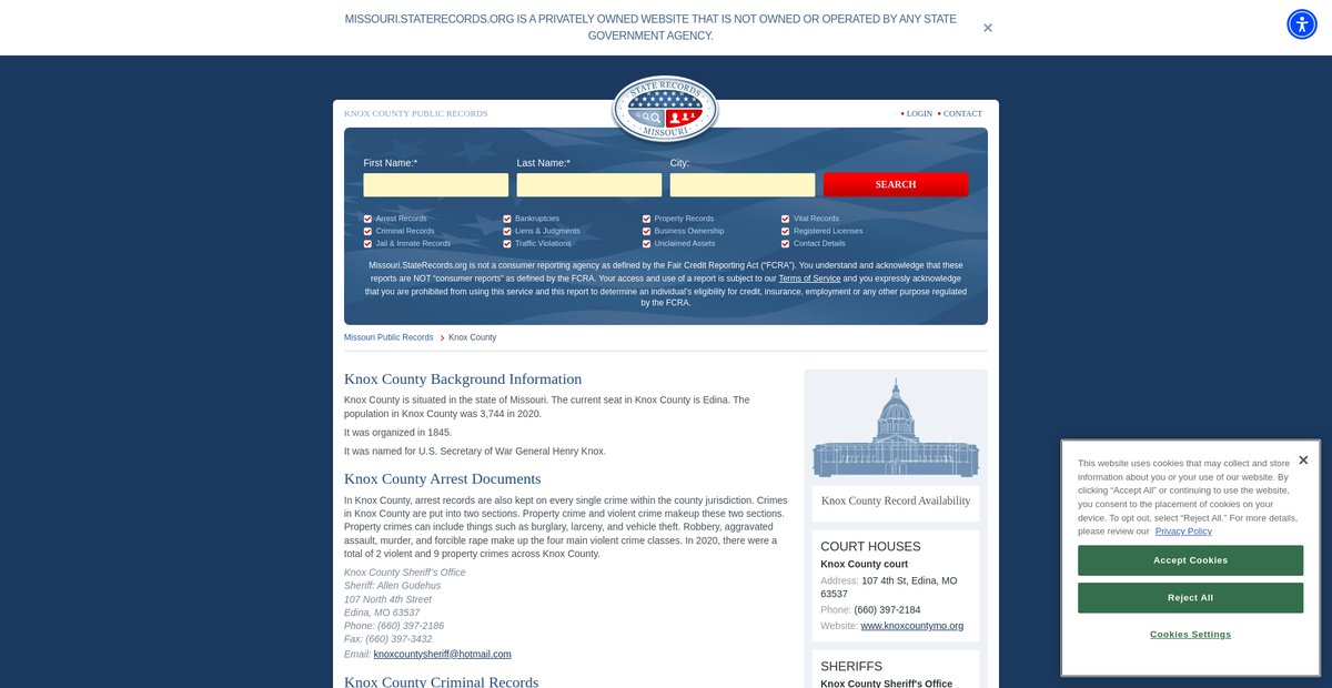 Preview of missouri.staterecords.org