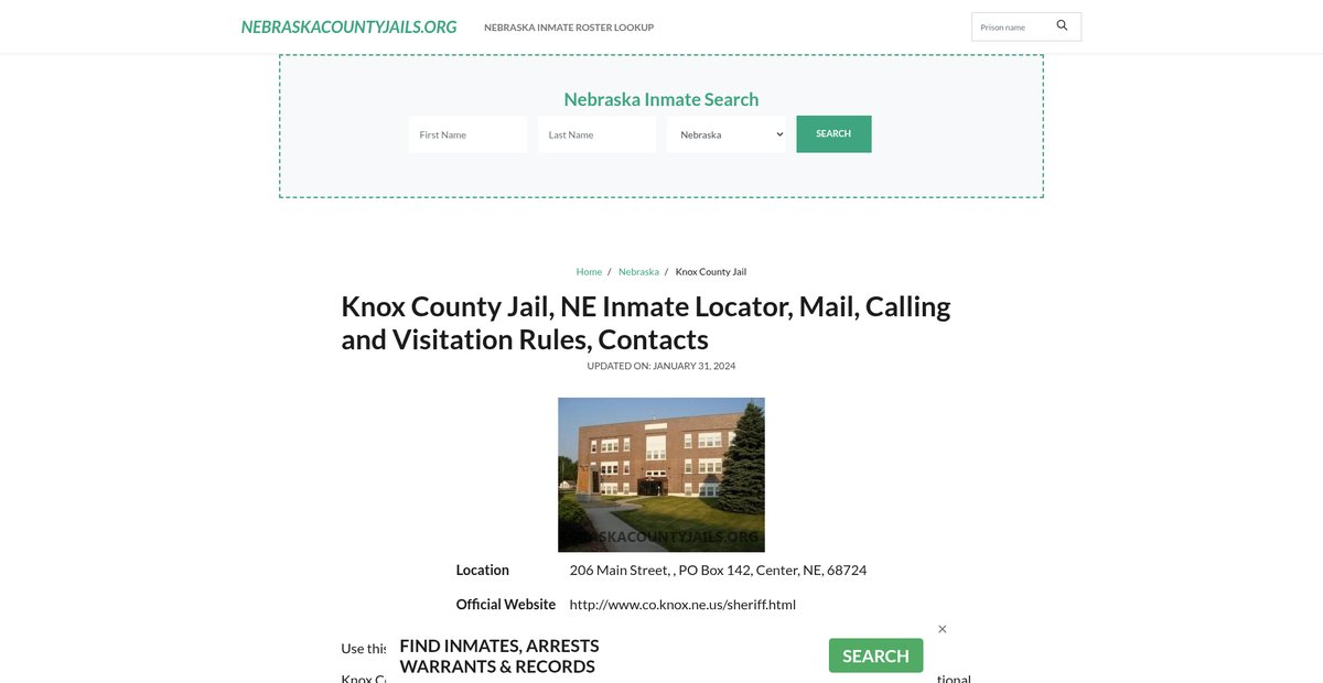 Preview of nebraskacountyjails.org