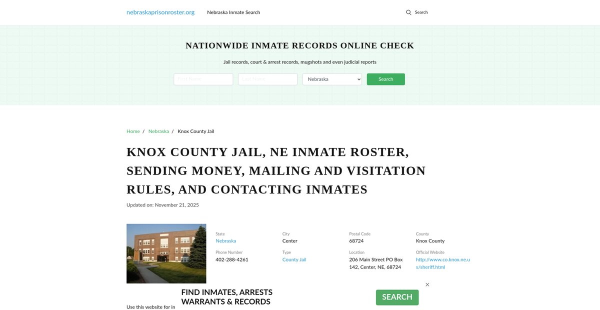 Preview of nebraskaprisonroster.org