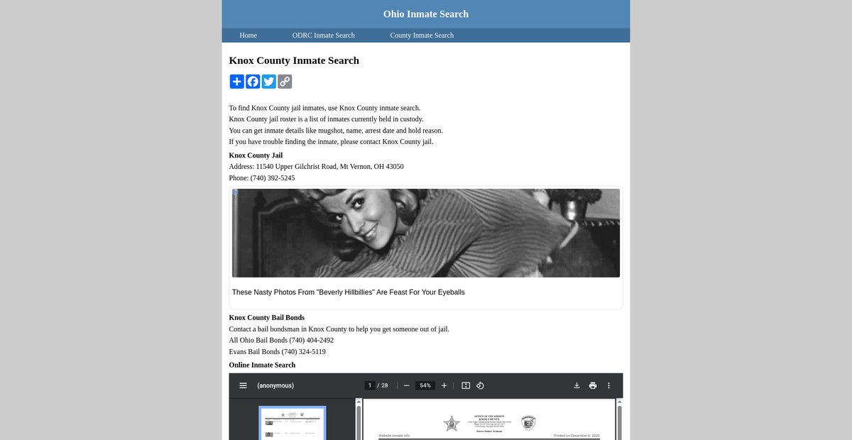 Preview of inmatesearchohio.org