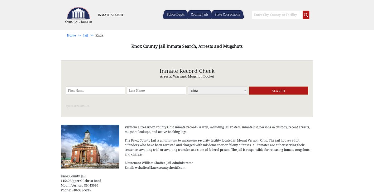 Preview of ohiojailroster.com