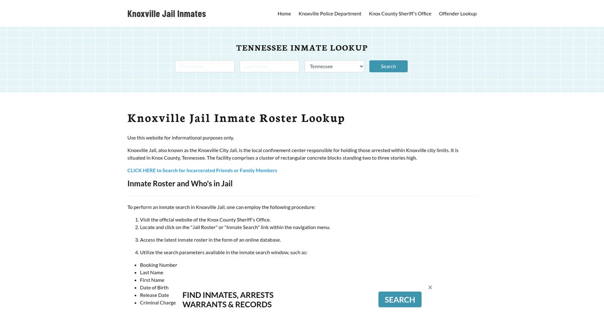 Preview of knoxvillejail.org