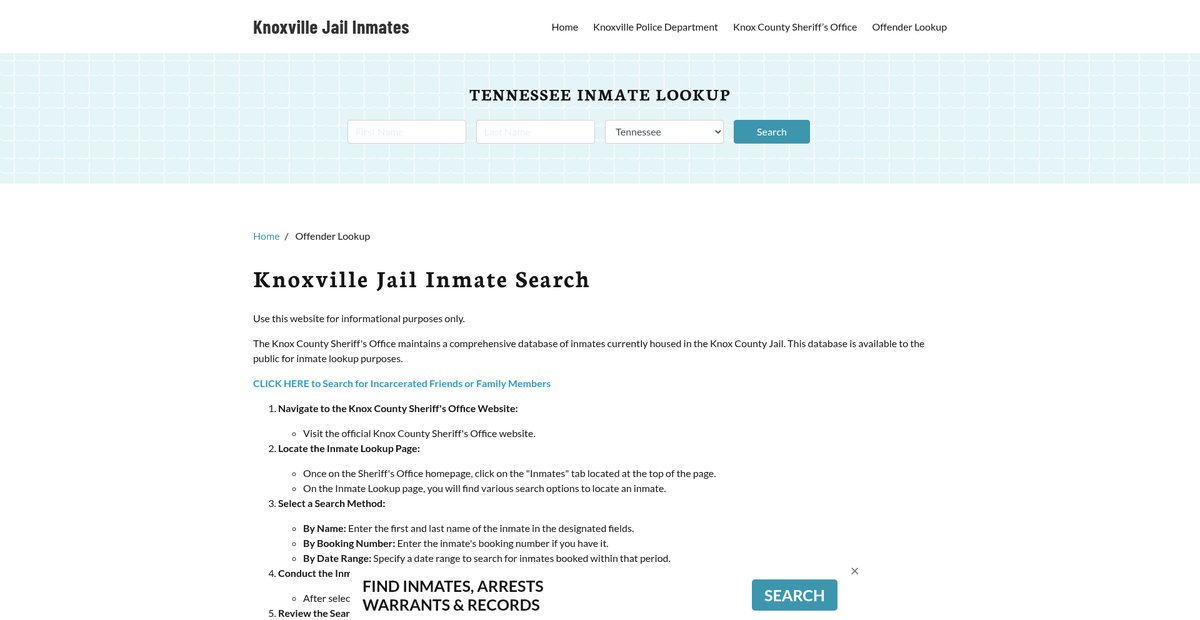 Preview of knoxvillejail.org