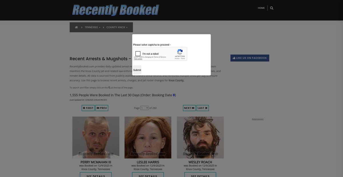 Preview of recentlybooked.com