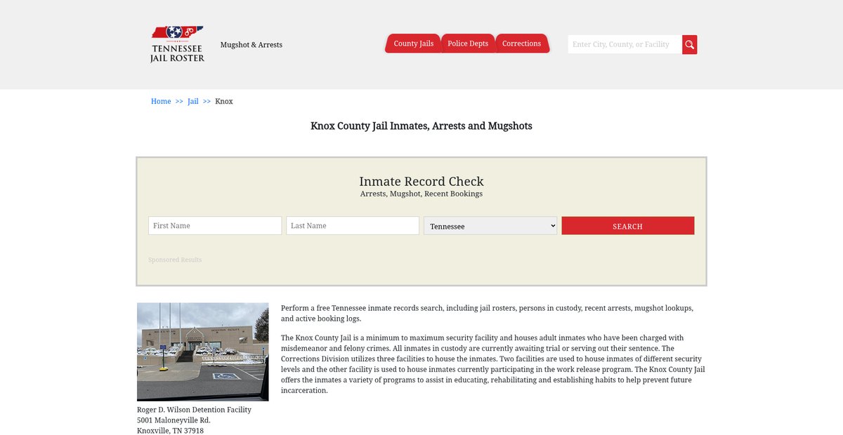 Preview of tennesseejailroster.com