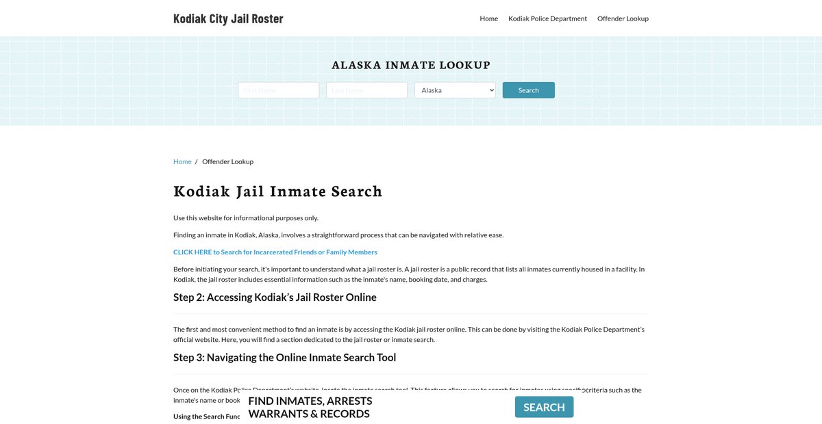 Preview of kodiakcityjail.org