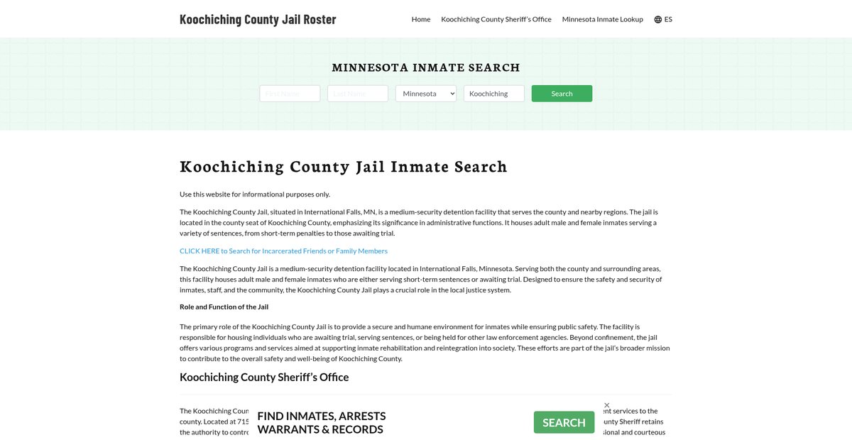 Preview of koochichingcountyjail.org