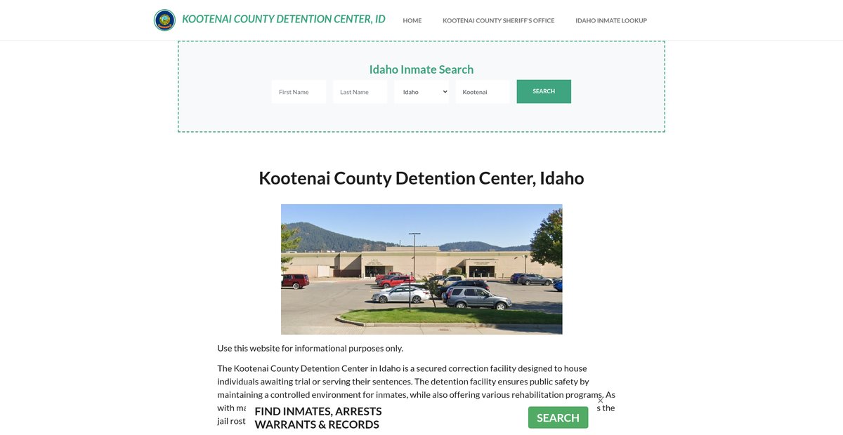 Preview of kootenaicountydetentionid.org