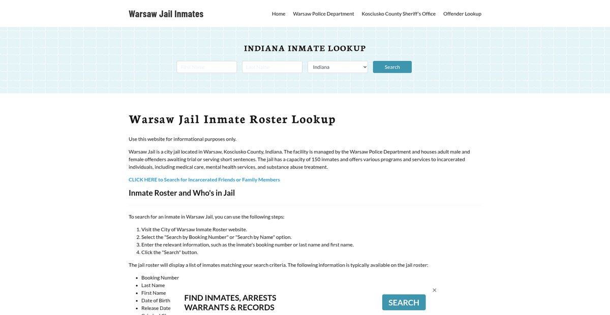 Preview of warsawjail.org