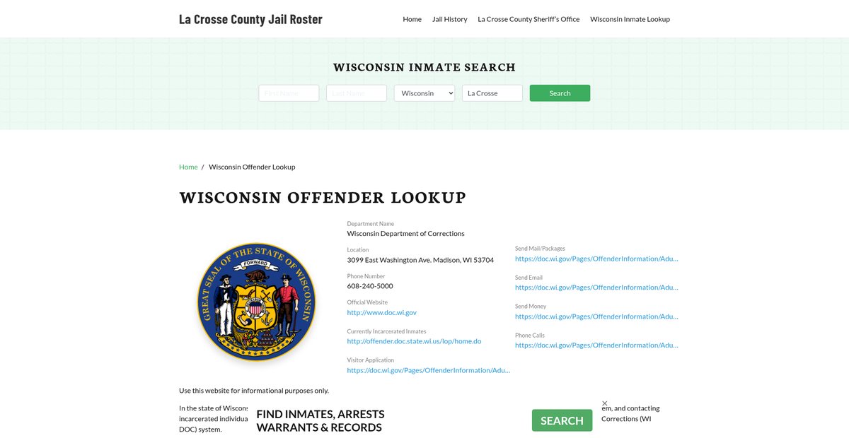 Preview of lacrossecountyjail.org