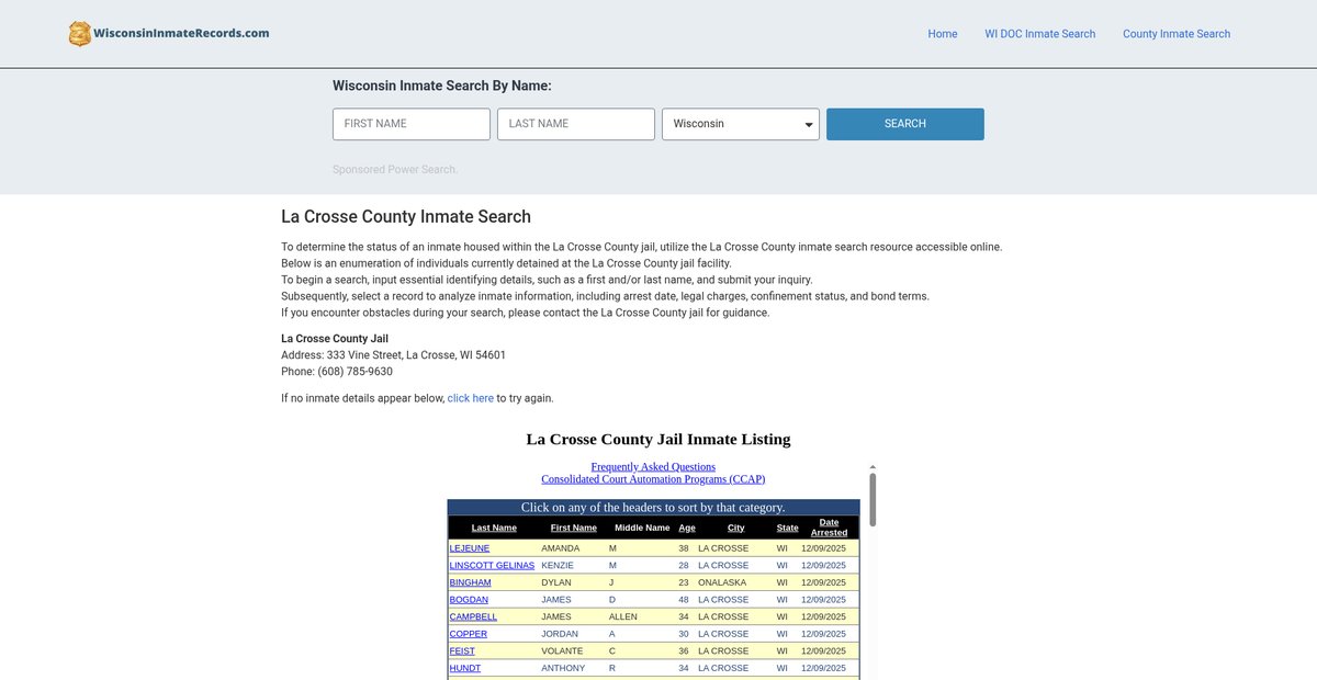 Preview of wisconsininmaterecords.com