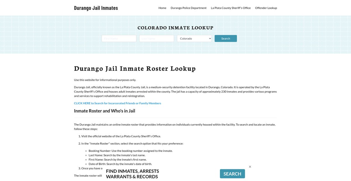 Preview of durangojail.org