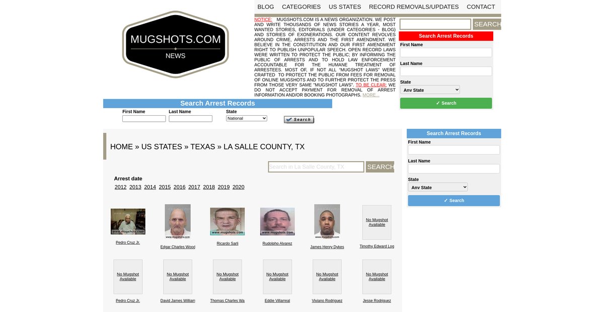 Preview of mugshots.com