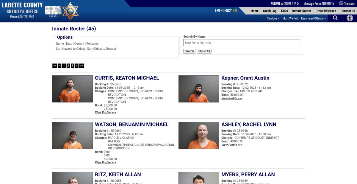 Preview of labettecountykssheriff.org