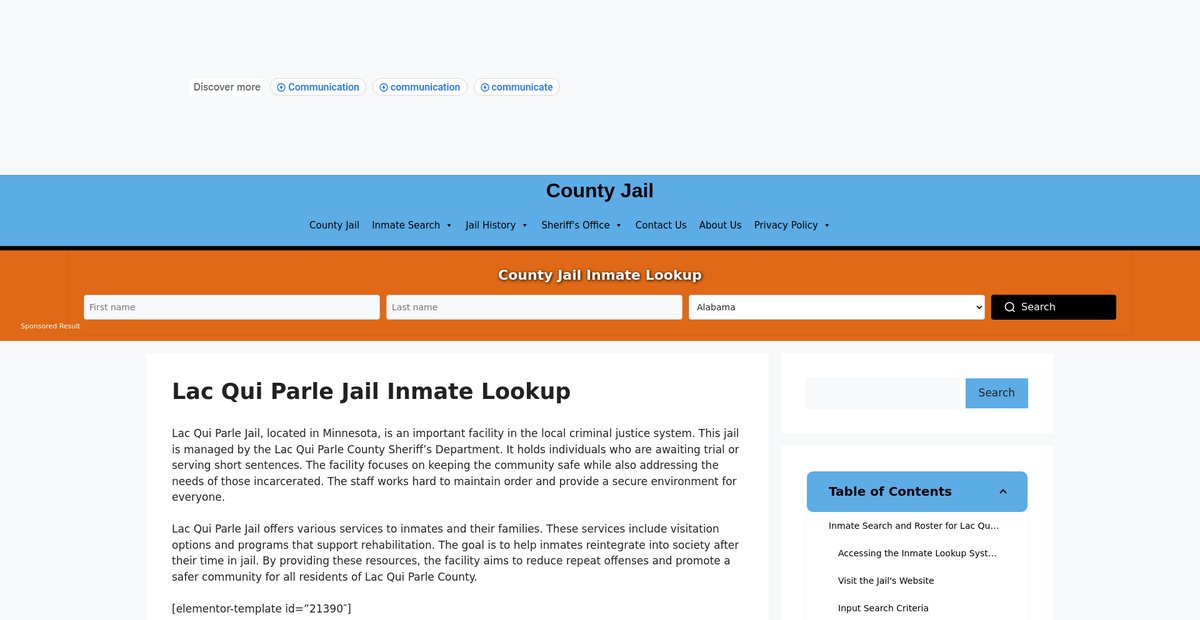 Preview of lac-qui-parle.countyjail.org