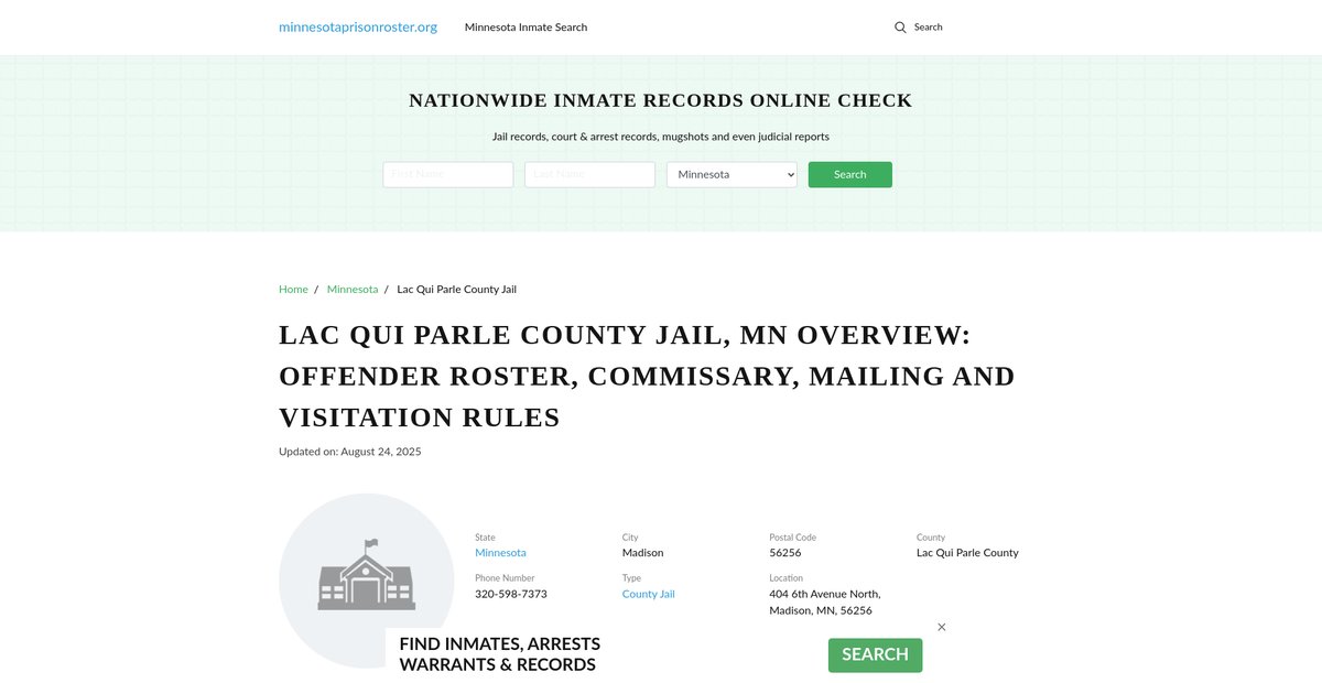 Preview of minnesotaprisonroster.org