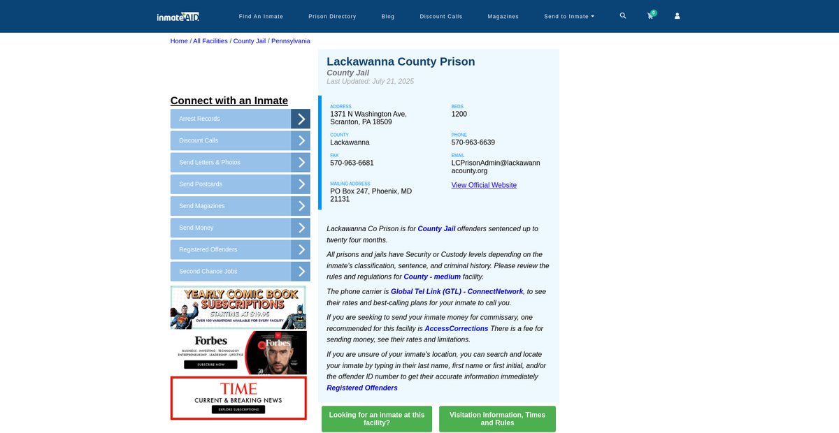 Preview of inmateaid.com