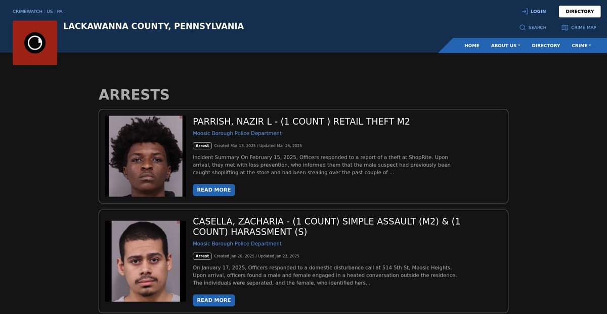 Preview of lackawanna.crimewatchpa.com
