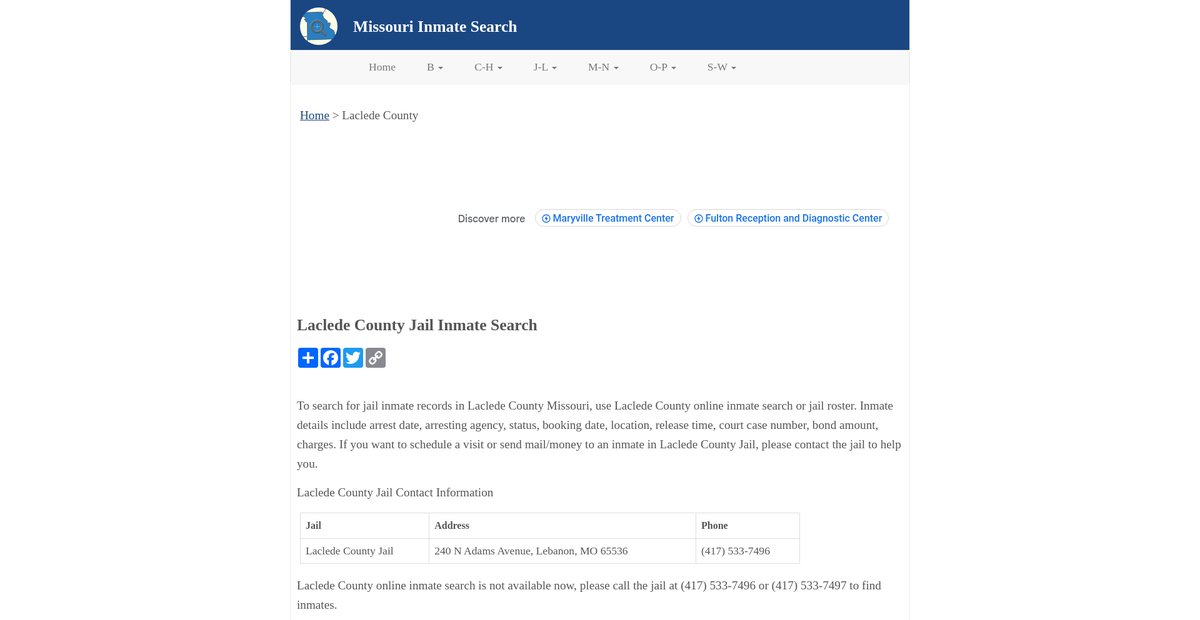 Preview of inmatesearchmo.org