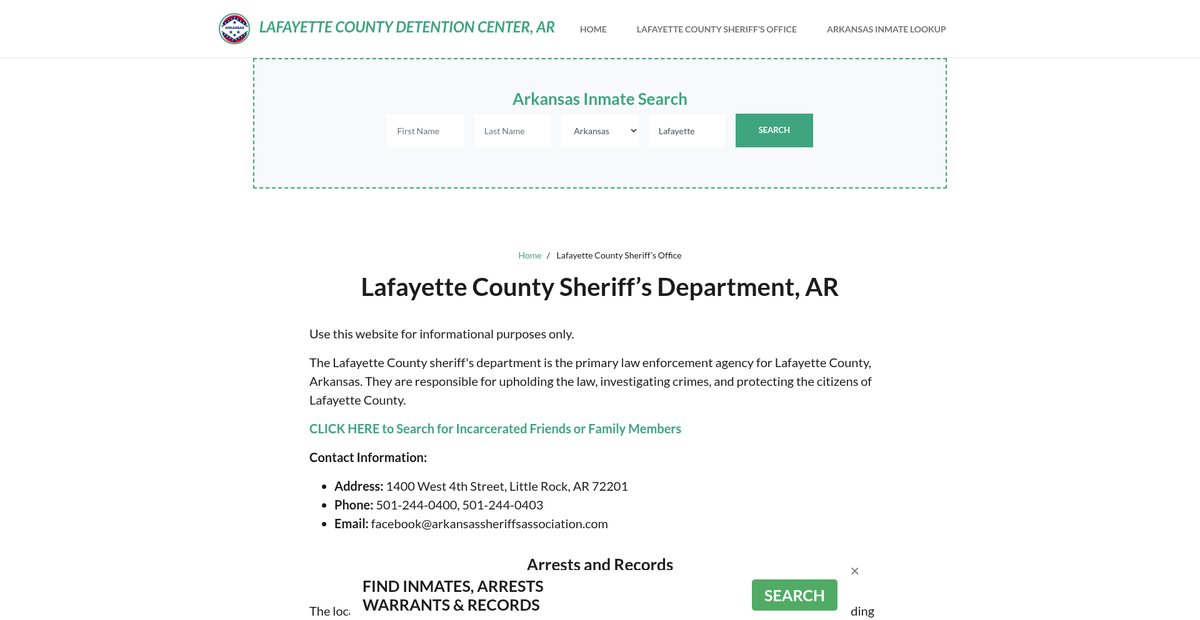 Preview of lafayettecountydetentionar.org