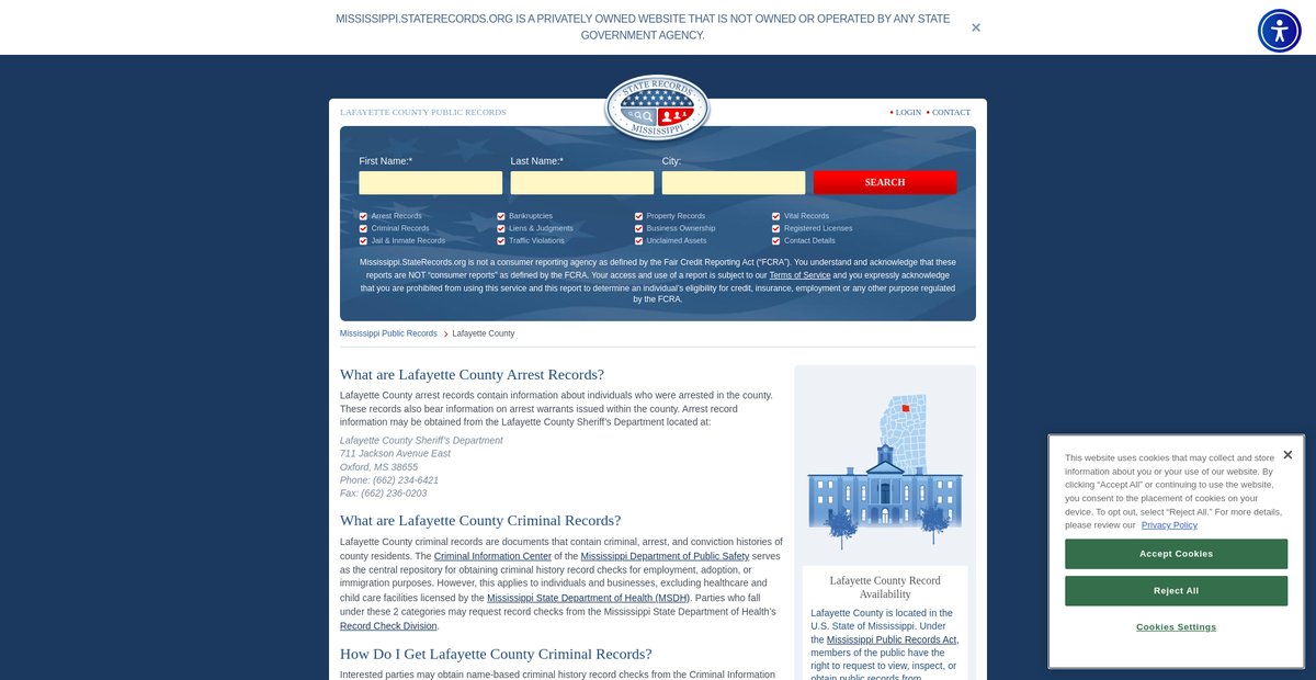 Preview of mississippi.staterecords.org