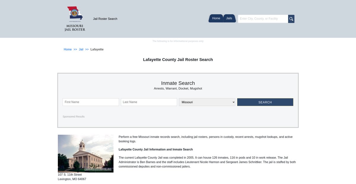 Preview of missourijailroster.com