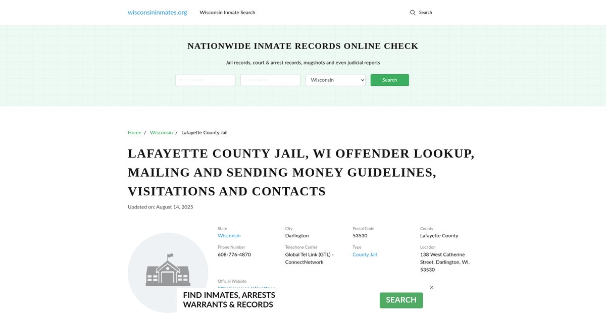 Preview of wisconsininmates.org
