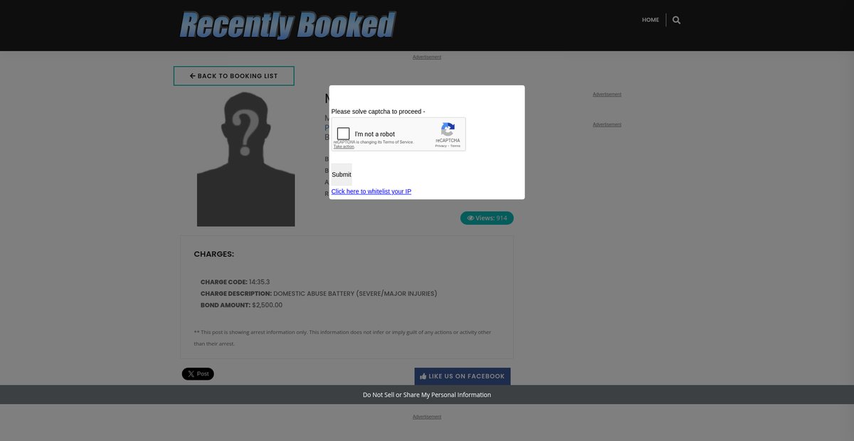 Preview of recentlybooked.com