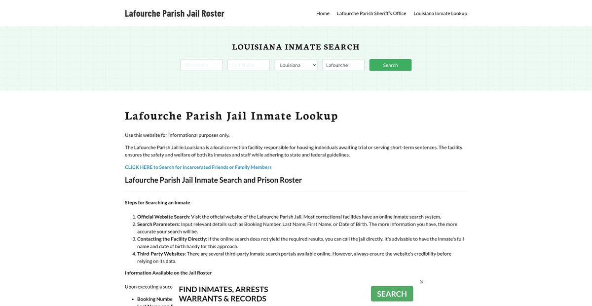 Preview of lafourcheparishjail.org