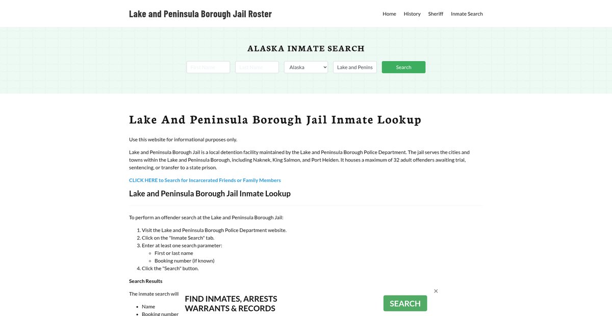 Preview of lakeandpeninsulacountyjail.org