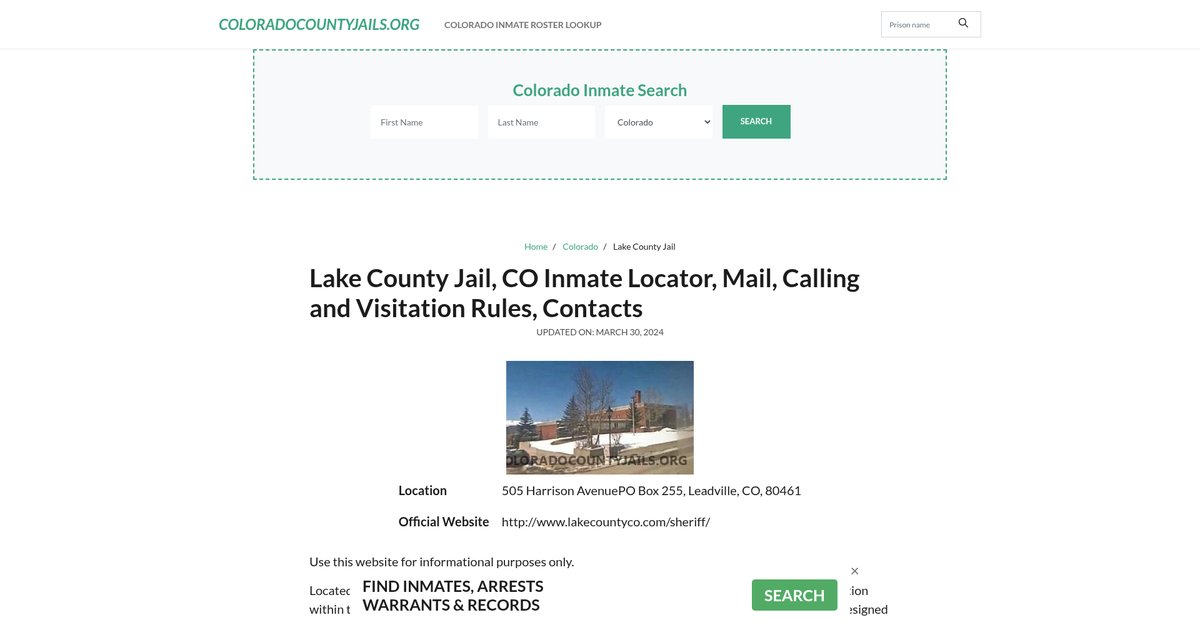 Preview of coloradocountyjails.org