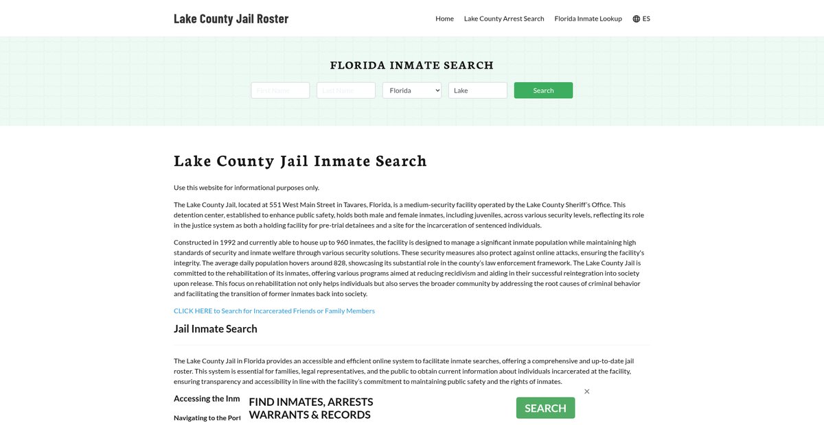 Preview of lakecountyjail.org