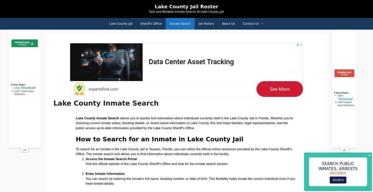 Preview of lakecountyjails.org