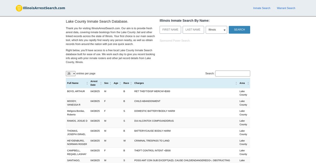 Preview of illinoisarrestsearch.com