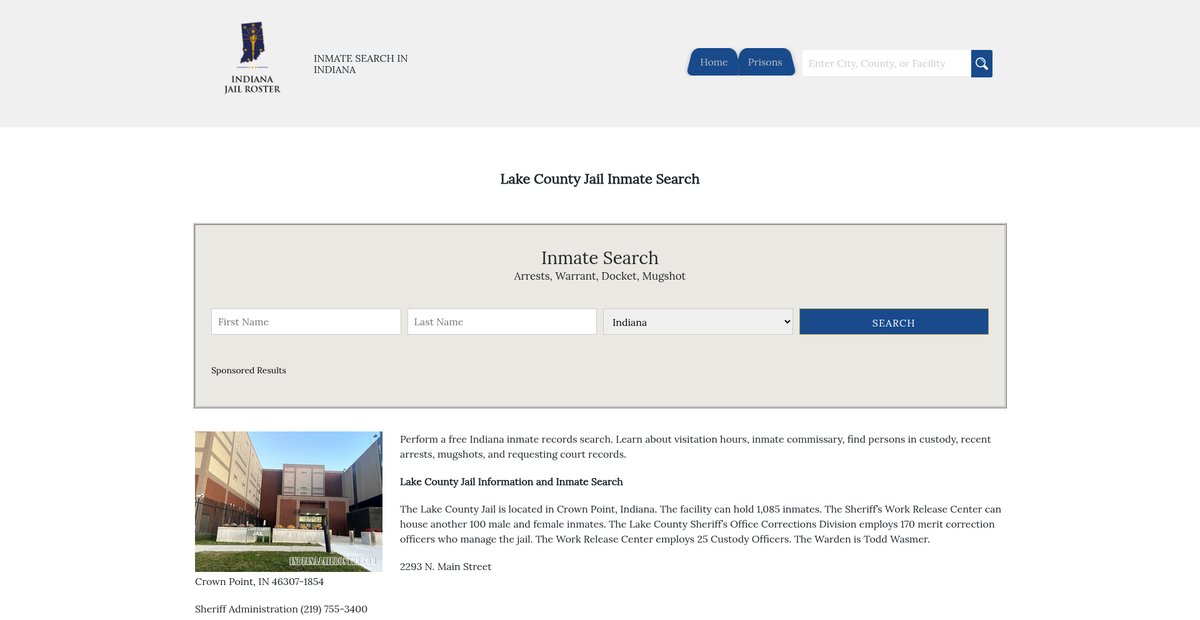Preview of indianajailroster.com