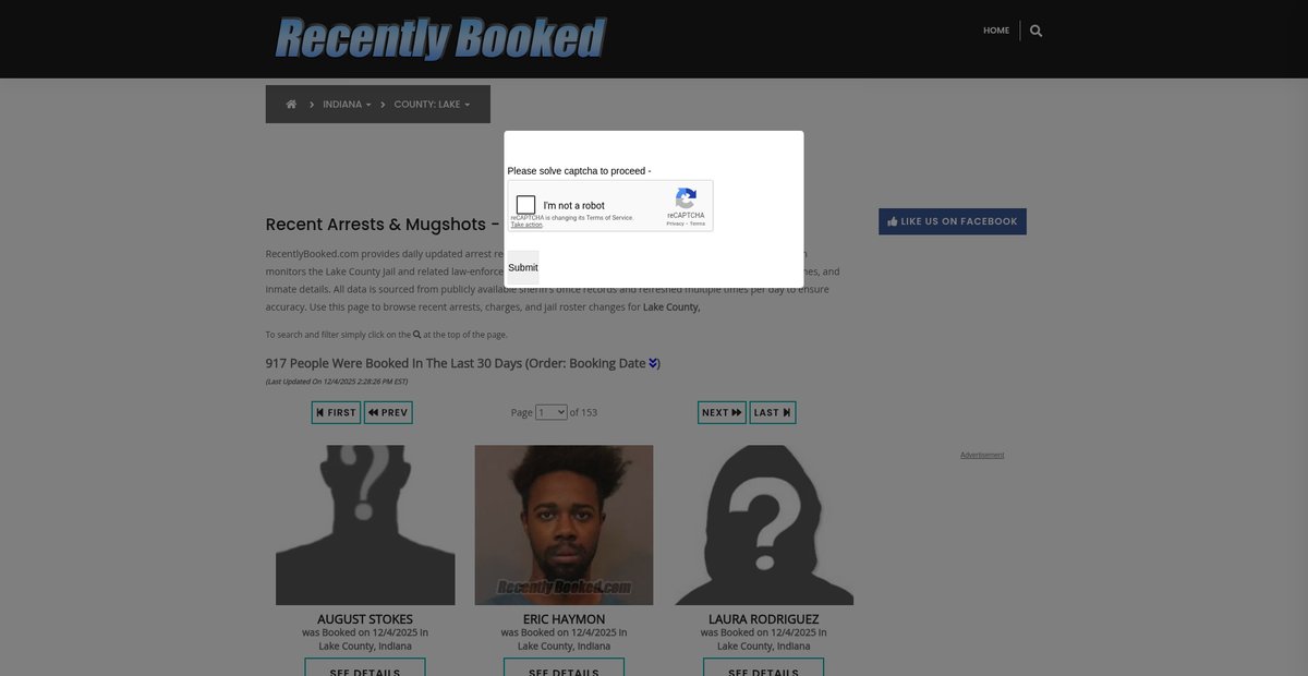 Preview of recentlybooked.com