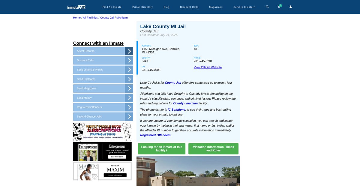 Preview of inmateaid.com
