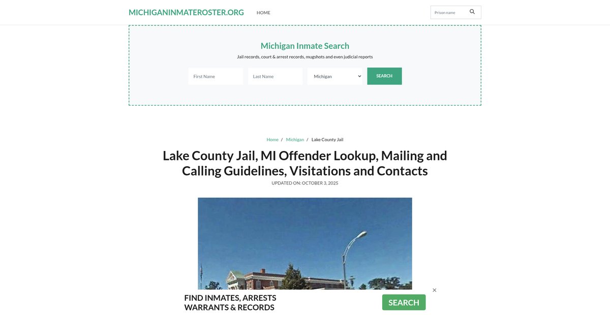 Preview of michiganinmateroster.org