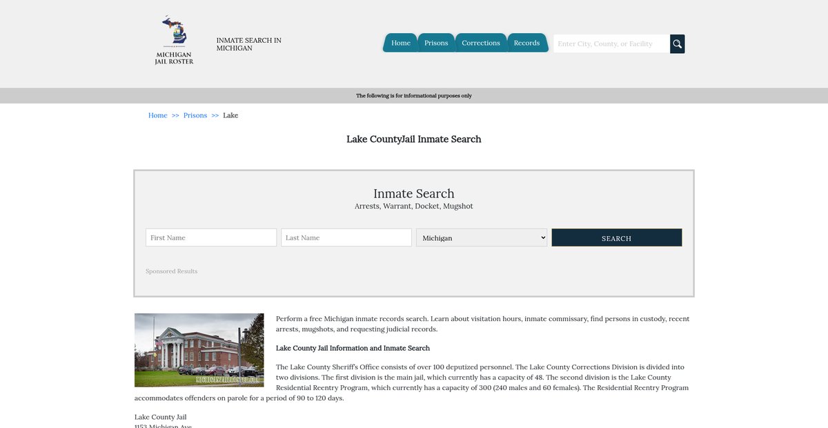 Preview of michiganjailroster.com