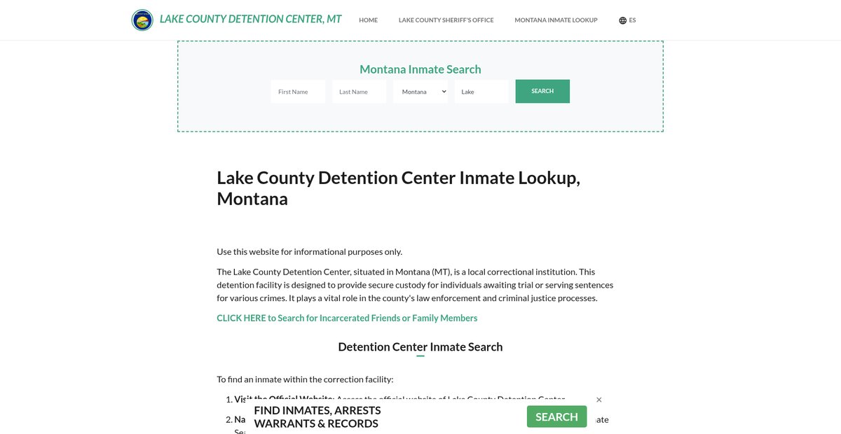 Preview of lakecountydetentionmt.org