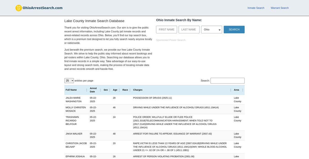 Preview of ohioarrestsearch.com