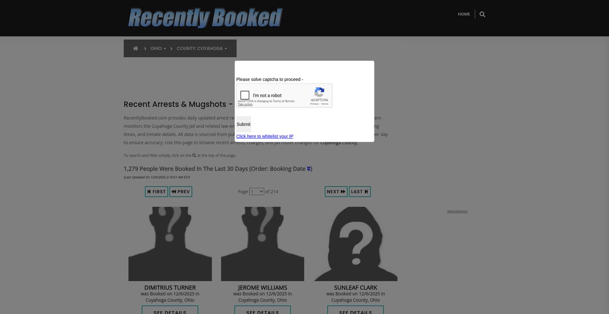 Preview of recentlybooked.com