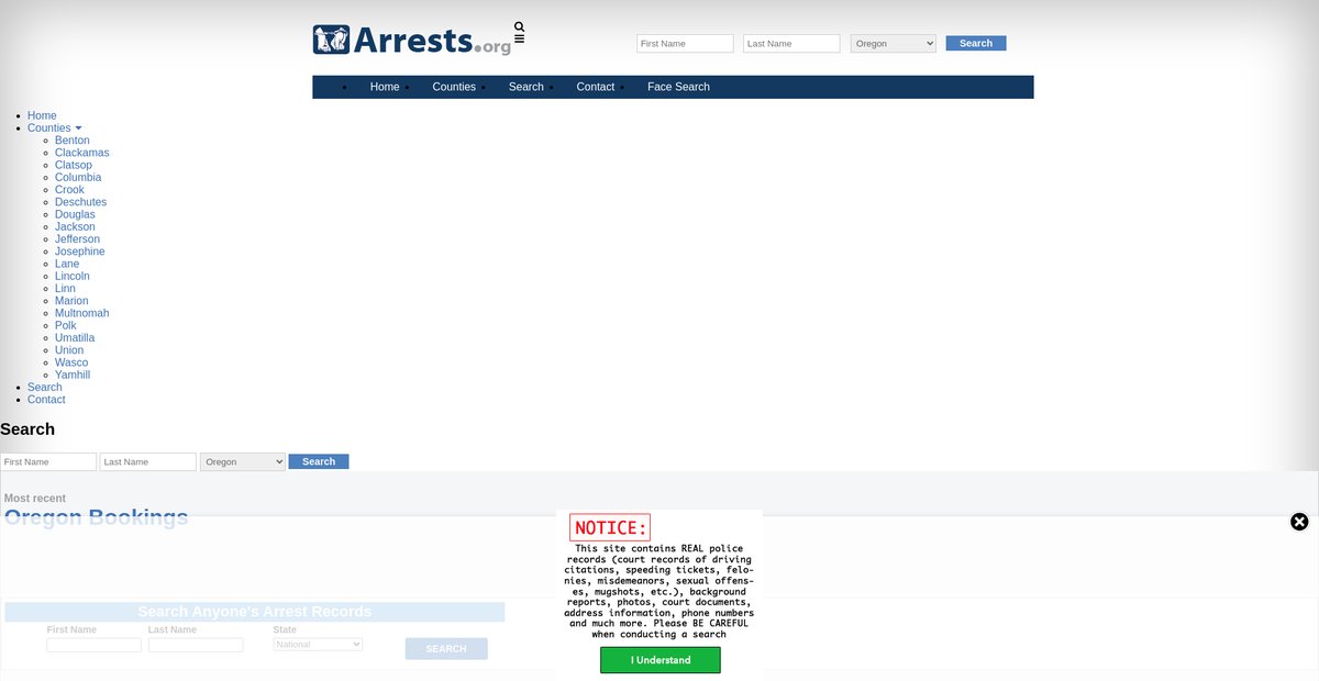 Preview of oregon.arrests.org