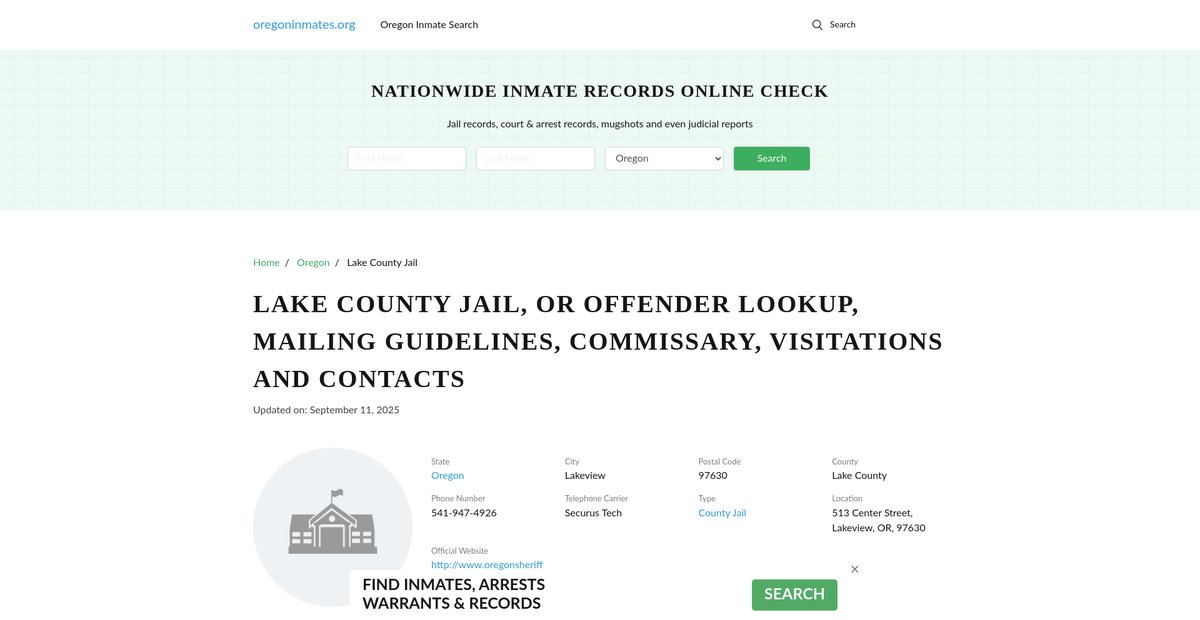 Preview of oregoninmates.org
