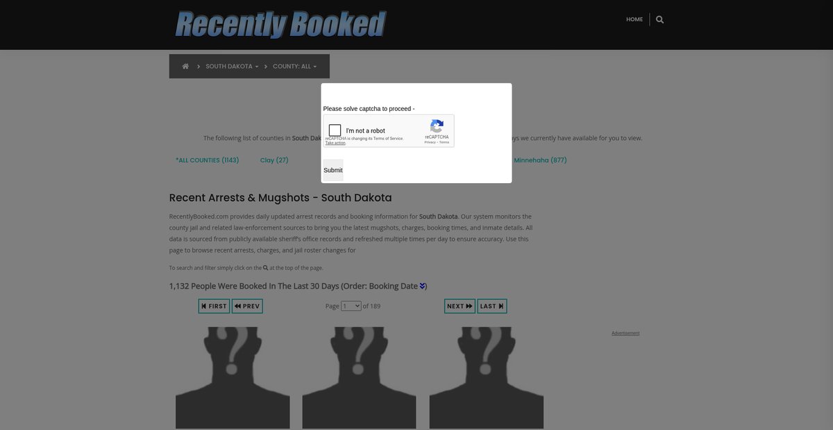 Preview of recentlybooked.com